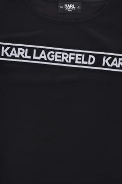 Vestito in Tinta Unita con Bande Logate>Karl Lagerfeld Kids Clearance