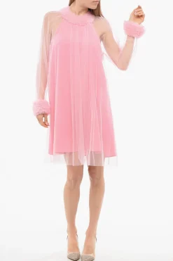 Discount Vestito in Tulle con Scollo a Barca Donna Vestiti