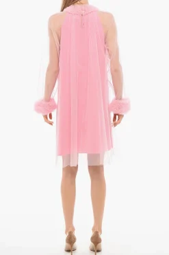 Discount Vestito in Tulle con Scollo a Barca Donna Vestiti