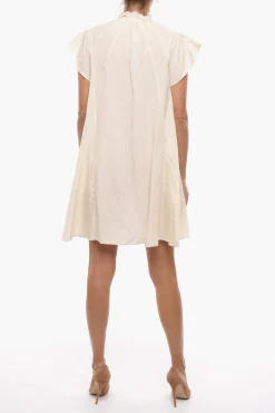 Vestito KAROOKH Svasato con Manica Corta Raglan e Colletto con Volant>Samsoe Samsoe Fashion