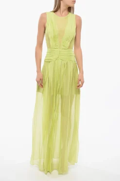 Sale Vestito KIMURA Smanicato con Ruches Donna Vestiti