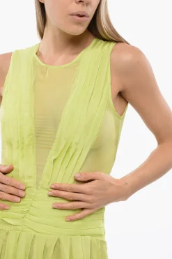 Sale Vestito KIMURA Smanicato con Ruches Donna Vestiti