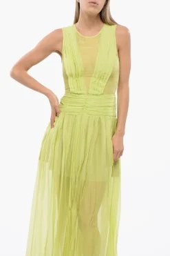 Sale Vestito KIMURA Smanicato con Ruches Donna Vestiti