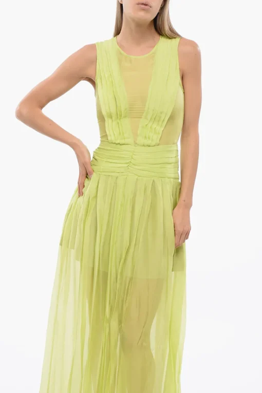 Sale Vestito KIMURA Smanicato con Ruches Donna Vestiti