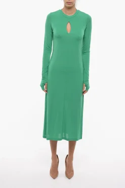 Discount Vestito LUNA a Manica Lunga con Dettaglio Cut-Out Donna Vestiti
