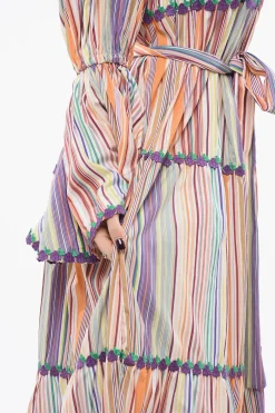 Vestito Lungo A Righe Con Maniche Pouf E Dettagli Ricamati></noscript>Flora Sardalos Fashion