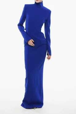 Best Vestito Lungo Con Maxi Cut-out E Spacco Posteriore Donna Vestiti