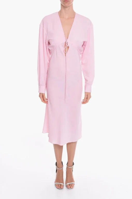Discount Vestito Lungo GREBSEH in Crepe di Viscosa con Dettaglio Cut-out Donna Vestiti