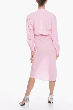 Discount Vestito Lungo GREBSEH in Crepe di Viscosa con Dettaglio Cut-out Donna Vestiti