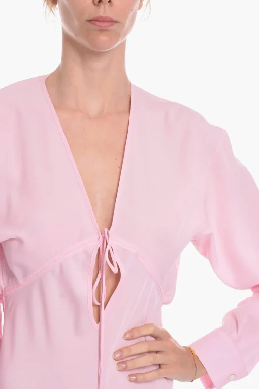Discount Vestito Lungo GREBSEH in Crepe di Viscosa con Dettaglio Cut-out Donna Vestiti