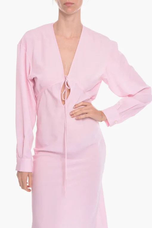 Discount Vestito Lungo GREBSEH in Crepe di Viscosa con Dettaglio Cut-out Donna Vestiti