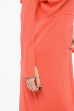 Vestito Lungo In Misto Seta Con Maniche A Pipistrello></noscript>Super Blond Fashion