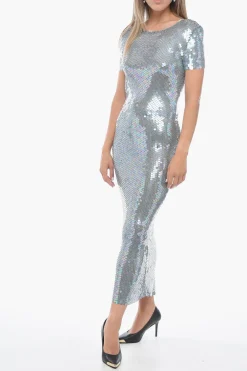 Outlet Vestito Lungo in Paillettes Donna Vestiti