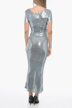 Outlet Vestito Lungo in Paillettes Donna Vestiti