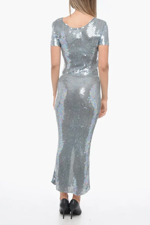 Outlet Vestito Lungo in Paillettes Donna Vestiti