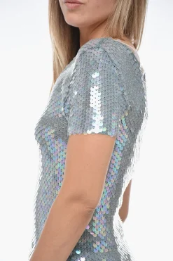 Outlet Vestito Lungo in Paillettes Donna Vestiti