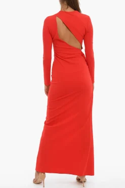 Vestito Maxi A maniche lunghe Con Cutouts>Alexander McQueen Clearance