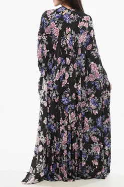 Best Vestito Maxi Plissé con Fantasia Floreale Donna Vestiti