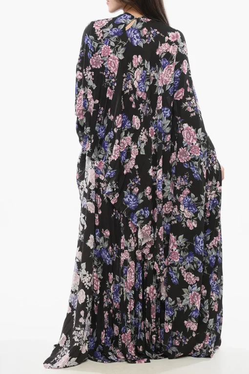 Best Vestito Maxi Plissé con Fantasia Floreale Donna Vestiti