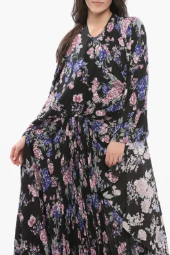 Best Vestito Maxi Plissé con Fantasia Floreale Donna Vestiti