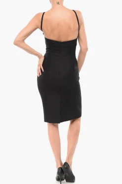 Vestito Midi in Seta con Scollo a Cuore>Versace Online