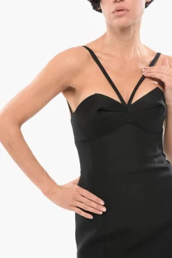 Vestito Midi in Seta con Scollo a Cuore></noscript>Versace Online
