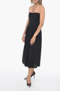 Best Vestito Midi Off-Shoulder con Design Svasato Donna Vestiti