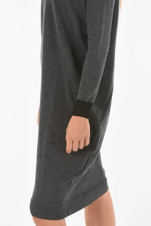 Outlet Vestito Midi SWAPS in Maglia con Scollo a V Donna Maglieria