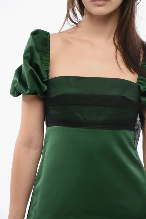 Vestito Mini Con Maniche Leg Of Mutton E Dettaglio Fiocco>Viktor & Rolf Online