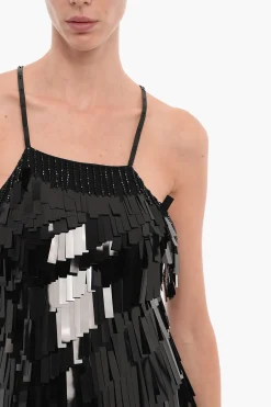 Vestito Mini Con piallettes E spacco Frontale></noscript>The Attico Online