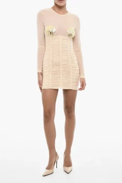 Vestito Mini Drappeggiato con Conchiglie Dettaglio>Dsquared2 Hot