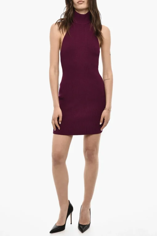 Vestito Mini In Maglia a Collo Alto>Dsquared2 Sale