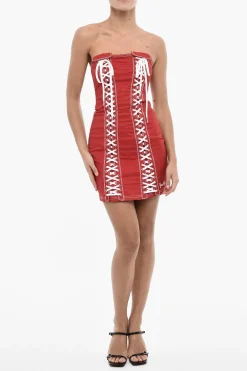 Vestito Mini Senza Spalline Con Lacci FrontalI>Dsquared2 Best