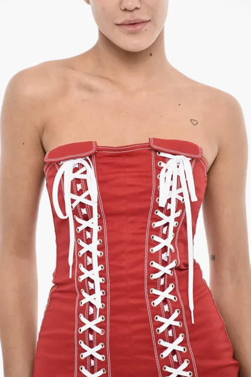 Vestito Mini Senza Spalline Con Lacci FrontalI>Dsquared2 Best