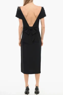 Best Vestito RAGLAN con Maniche in Tulle Donna Vestiti