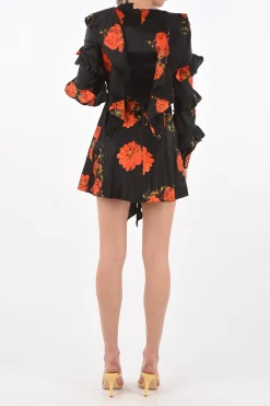 Vestito Ruffle MY FLOWER con Zip Posteriore>Philipp Plein Discount