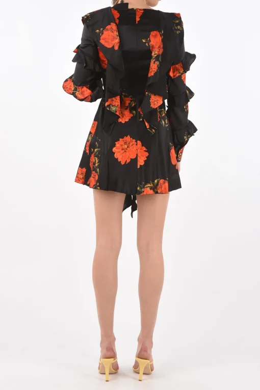 Vestito Ruffle MY FLOWER con Zip Posteriore>Philipp Plein Discount