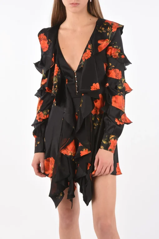 Vestito Ruffle MY FLOWER con Zip Posteriore>Philipp Plein Discount
