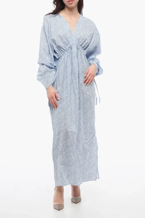 Clearance Vestito RYAN Motivo Floreale con Spacco Laterale Donna Vestiti