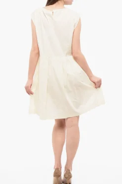 Outlet Vestito Senza Maniche In Cotone Popeline Donna Vestiti