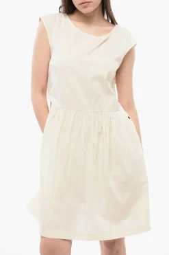Outlet Vestito Senza Maniche In Cotone Popeline Donna Vestiti