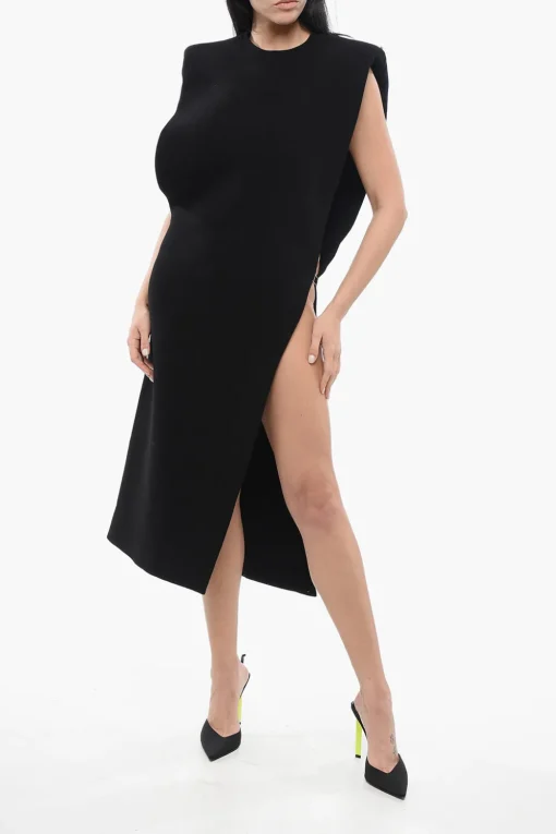 Vestito Smanicato con Spacco e Spalline Imbottite>Sportmax Discount