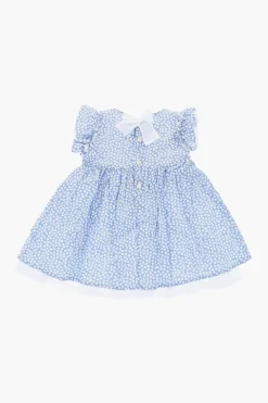 Hot Vestito Svasato a Motivo Floreale con Volant Abbigliamento