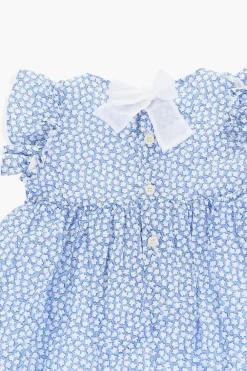 Hot Vestito Svasato a Motivo Floreale con Volant Abbigliamento