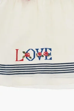 Clearance Vestito Svasato in Lino con Maniche Volant Abbigliamento