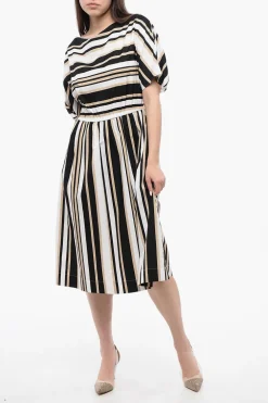 Hot Vestito Svasato SCULLY a Righe Color Block Donna Vestiti