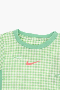 Vestito Tee a Quadri con Logo All-Over>Nike KIDS Fashion