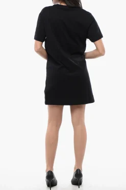 Vestito T-shirt D-EGOR Girocollo in Cotone con Stampa a Contrasto>Diesel Online