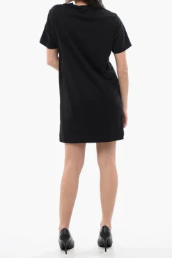 Hot Vestito T-shirt D-EGOR In Cotone con Logo in Rilievo Donna Vestiti