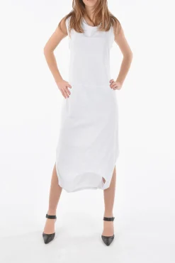 Fashion Vestito VANIGLIA in Cotone Doppia Vestibilità Donna Vestiti